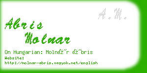 abris molnar business card